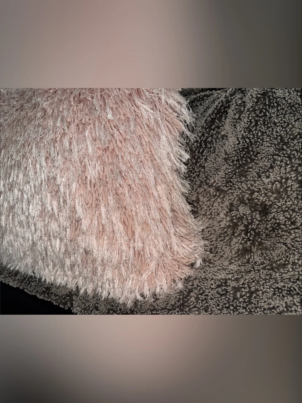 Soft Shag Throw Pillow - Blush Pink